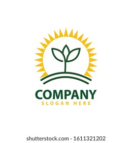 eco green logo template design vector icon illustration