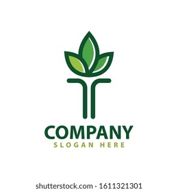eco green logo template design vector icon illustration