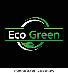 eco green logo template, eco green vector elements, eco green logo illustration