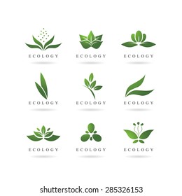 eco green logos vector