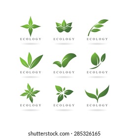 eco green logos vector