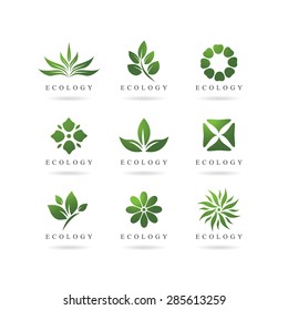 eco green logos vector