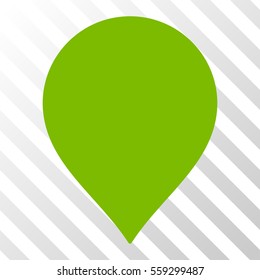 Eco Green Map Marker toolbar icon. Vector pictogram style is a flat symbol on diagonal hatch transparent background.