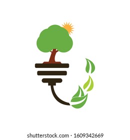 Eco green nature forest background template.Forest plantation with ecology and environment conservation creative idea concept paper art style.Vector illustration.