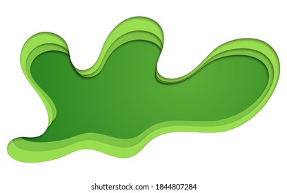 Eco green nature forest scenery landscape background . Nature landscape  with hills, trees, sun, blue sky and mountains creative idea concept  in paper cut craft art style. Vector illustration.
