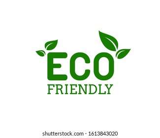 ECO green organic leaf of a tree, icon on a white background. Vector illustration