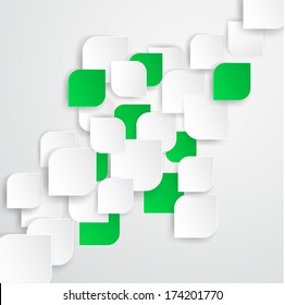 Eco green paper infographic element