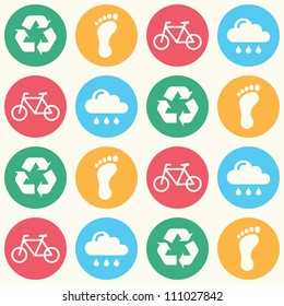 Eco green seamless background pattern