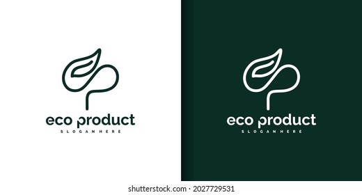 Eco Green Shop Logo, With Minimalist Design, Logo Reference For Business