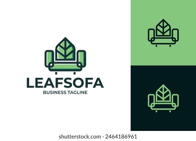 eco green sofa logo vector