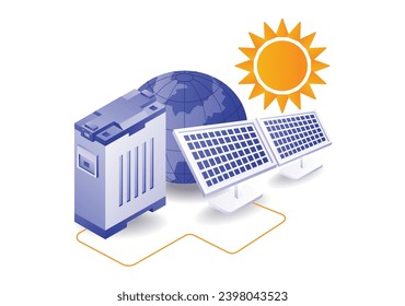 Eco green solar panel concept for home electrical energy