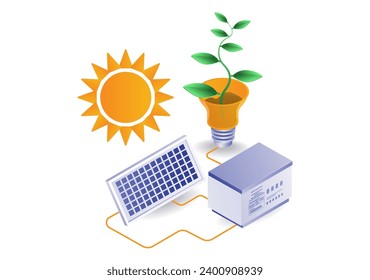 Eco green solar panel electrical energy
