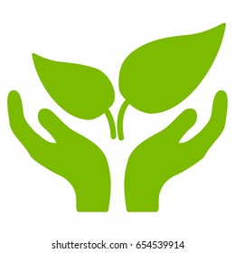 Eco Green Eco Startup interface toolbar icon. Vector pictograph style is a flat symbol on diagonal hatch transparent background.