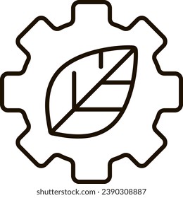 eco green symbol line icon illustration