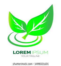 Eco green, green tea, go green, natural, world green logos. vector illustration of logos.leaf illustration template logos.leaf icons vector