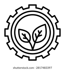 Eco Green Technology Gear Icon