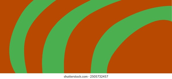 Eco Green and Terra Cotta abstract background with wave. Vector Illustration