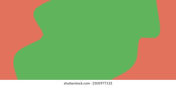 Eco Green and Terra Cotta abstract background with copy space area. Vector Illustration