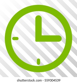 Eco Green Time interface pictogram. Vector pictogram style is a flat symbol on diagonally hatched transparent background.