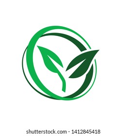 Eco green vector. Eco friendly icon. Recycle logo vector. 
Packaging Renewable symbol. Green Environmentally sign