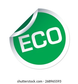ECO green vector sticker