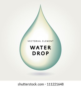 Eco green water drop element