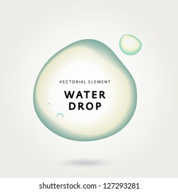 Eco green water drop element