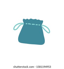 eco grocery bag doodle icon, vector illustration