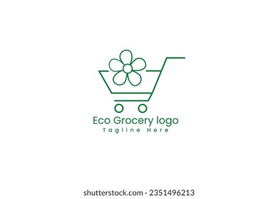 eco grocery logo design grocery logo art