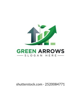 Eco Grow Modern Economic Financial Logo Design