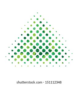 eco halftone in green leaves vector illustration