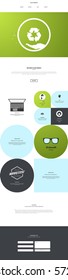 Eco Header and One Page Website Vector Template
