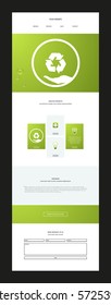 Eco Header and One Page Website Vector Template