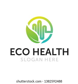 Eco Health logo vector inspiration