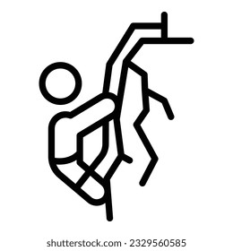 Eco hiking icon outline vector. Walk forest. Summer walk
