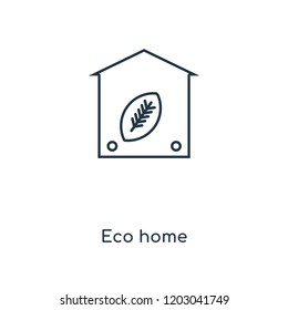 Eco home concept line icon. Linear Eco home concept outline symbol design. This simple element illustration can be used for web and mobile UI/UX.