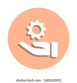 Eco home, house badge icon. Simple glyph, flat vector of ecology icons for ui and ux, website or mobile application