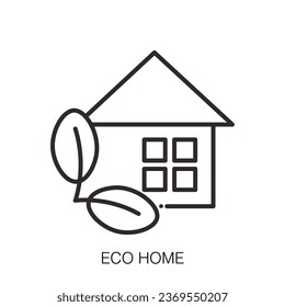 Eco home icon. Collection of renewable energy, ecology and green electricity icons. Vector illustration.