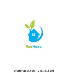 Eco home icon simple sign