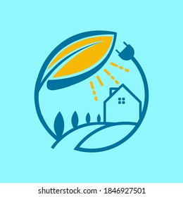 Eco home icon symbol from mother earth day collection. Eco home icon trendy and modern eco home symbol. Vector illustration EPS.8 EPS.10