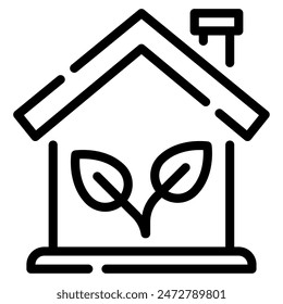 Eco Home Icon for web, app, infographic, etc