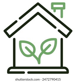 Eco Home Icon for web, app, infographic, etc