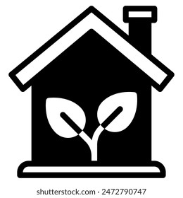 Eco Home Icon for web, app, infographic, etc