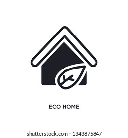 eco home isolated icon. simple element illustration from smart house concept icons. eco home editable logo sign symbol design on white background. can be use for web and mobile