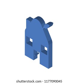 Eco home isometric left top view 3D icon