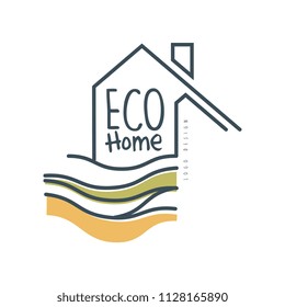 Eco home logo design, ecologic home sign, clean energy and technologies vector Illustration on a white background