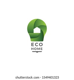 eco home logo design template
