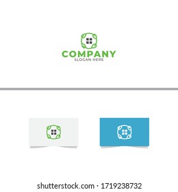 Eco Home Logo Design Template