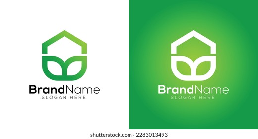Plantilla de diseño de logotipo Eco home