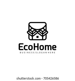 Eco Home Logo Design Template